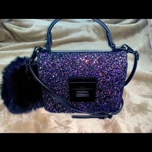 Aldo black glittery crossbody